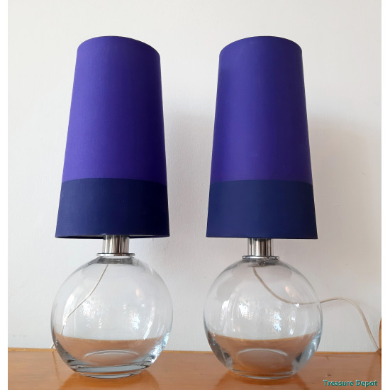 Set glass table lamps