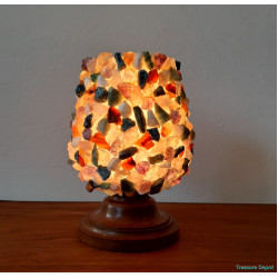 Semi-precious stone table lamp