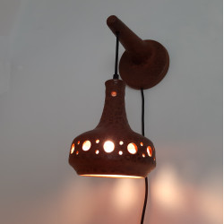 Ceramic wall lamp brown