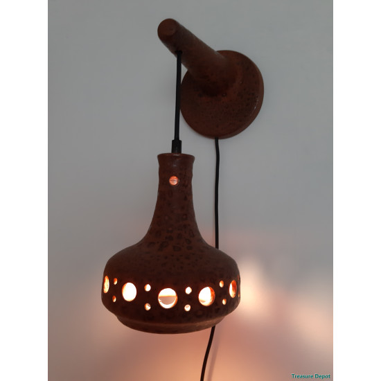 Ceramic wall lamp brown
