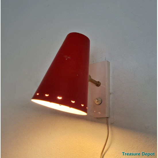 1950's red white lamp