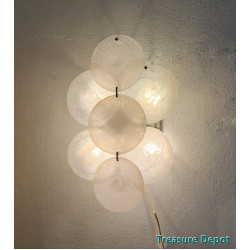 Mazzega glass discs wall lamp