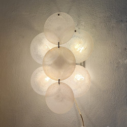 Mazzega glass discs wall lamp