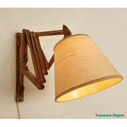 Wooden scissor lamp