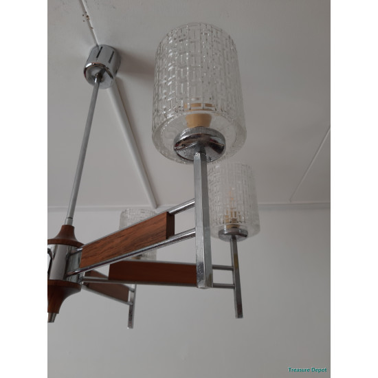 Vintage hanging lamp, 6 arms
