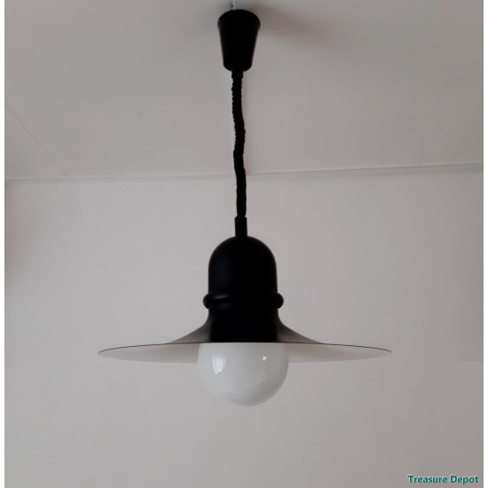 Black and white hanging lamp