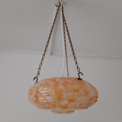 Art Deco hanging lamp orange