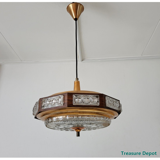 Space Age copper hanging lamp